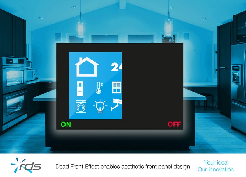 Dead Front Effect enables sleek, uncluttered front panel designs